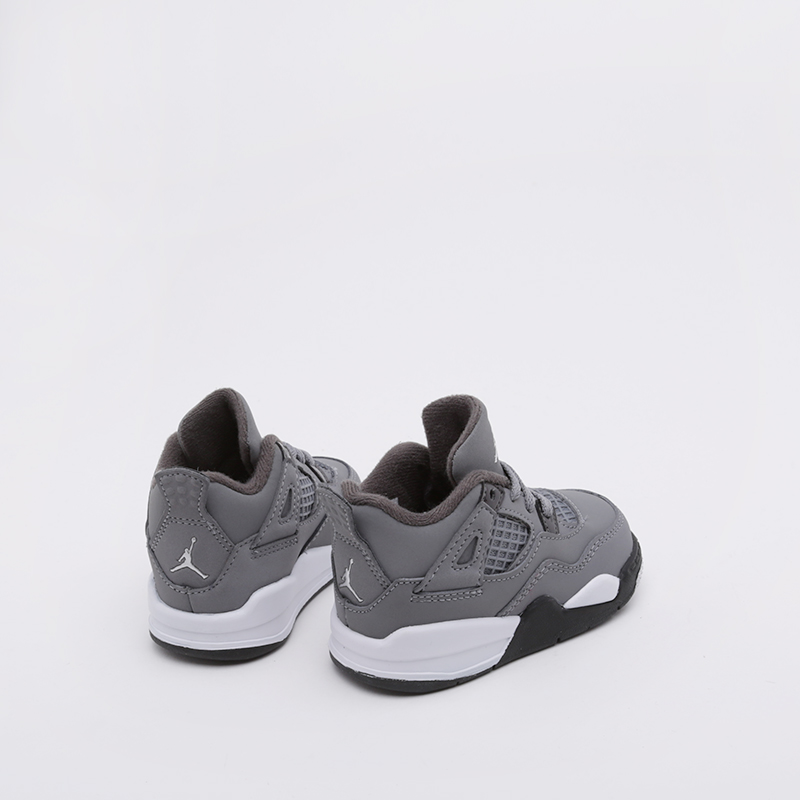 детские серые кроссовки Jordan 4 Retro (TD) BQ7670-007 - цена, описание, фото 3