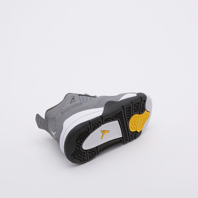 детские серые кроссовки Jordan 4 Retro (TD) BQ7670-007 - цена, описание, фото 4