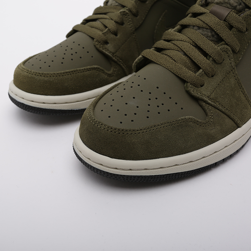 мужские зеленые кроссовки Jordan 1 Mid BQ6579-300 - цена, описание, фото 4