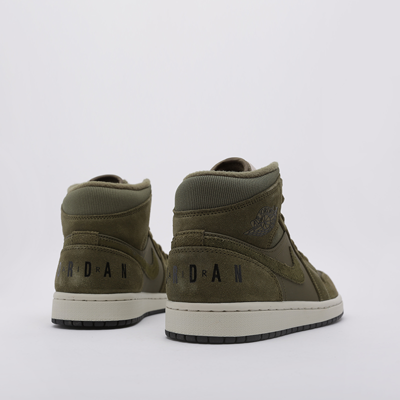мужские зеленые кроссовки Jordan 1 Mid BQ6579-300 - цена, описание, фото 2