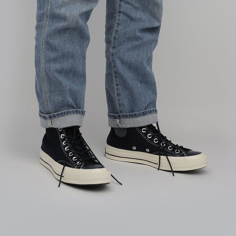  синие кроссовки Converse Chuck 70 HI 165085 - цена, описание, фото 6