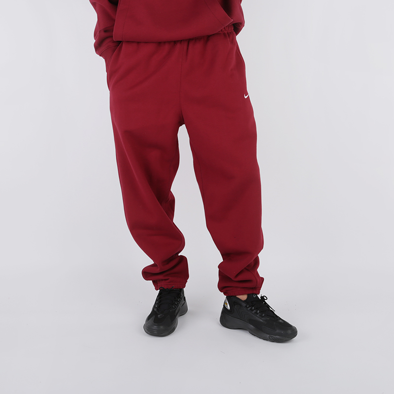 мужские бордовые брюки Nike NRG Embroidered Swoosh CD6394-677 - цена, описание, фото 1