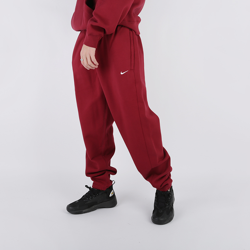 мужские бордовые брюки Nike NRG Embroidered Swoosh CD6394-677 - цена, описание, фото 2