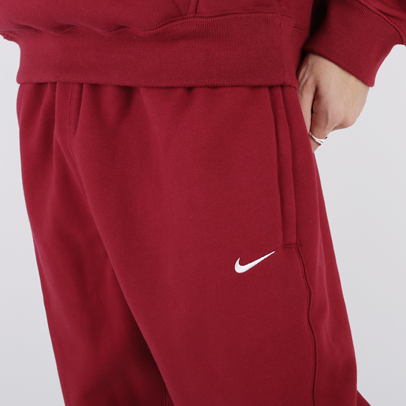 мужские бордовые брюки Nike NRG Embroidered Swoosh CD6394-677 - цена, описание, фото 4