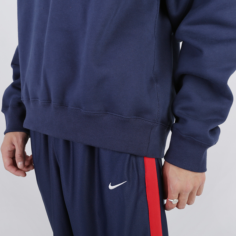 мужская синяя толстовка Nike NRG Crew Swoosh Stripe CD6376-410 - цена, описание, фото 4