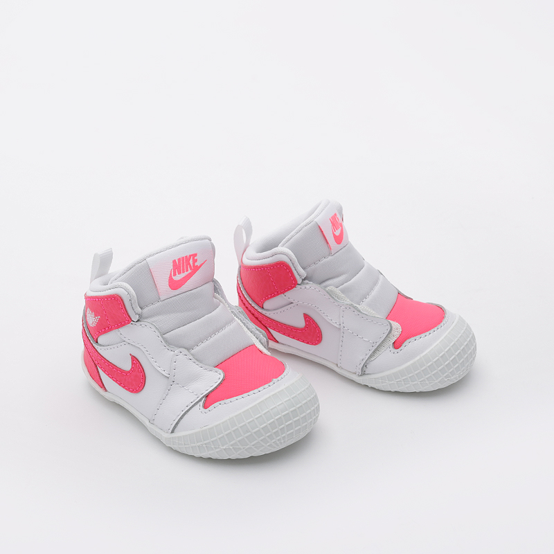 

Кроссовки Jordan, 1 Crib Bootie, Белый;розовый