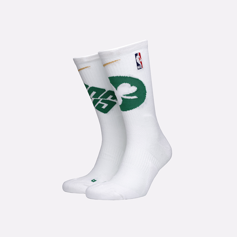 мужские белые носки Nike Boston Celtics Elite Crew SK0160-100 - цена, описание, фото 1