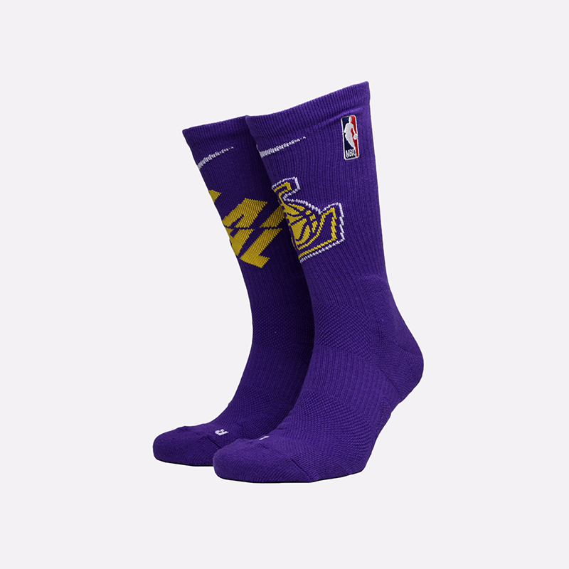 мужские фиолетовые носки Nike Los-Angeles Lakers Elite Crew SK0171-504 - цена, описание, фото 1