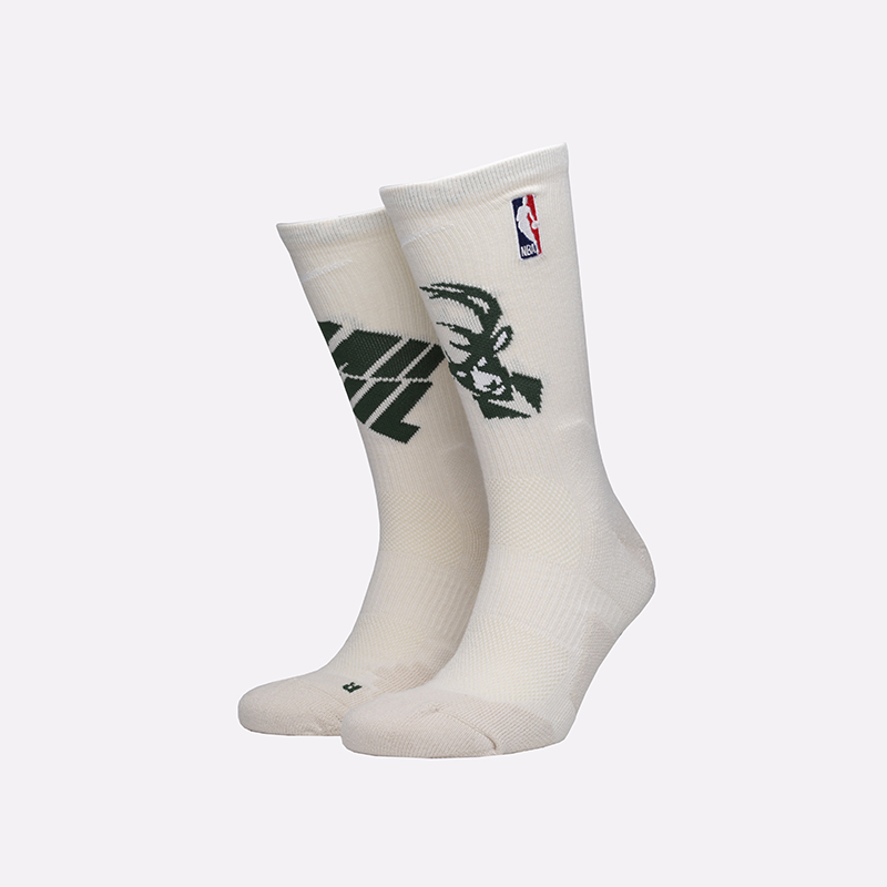 мужские бежевые носки Nike Milwaukee Bucks Elite Crew SK0174-206 - цена, описание, фото 1