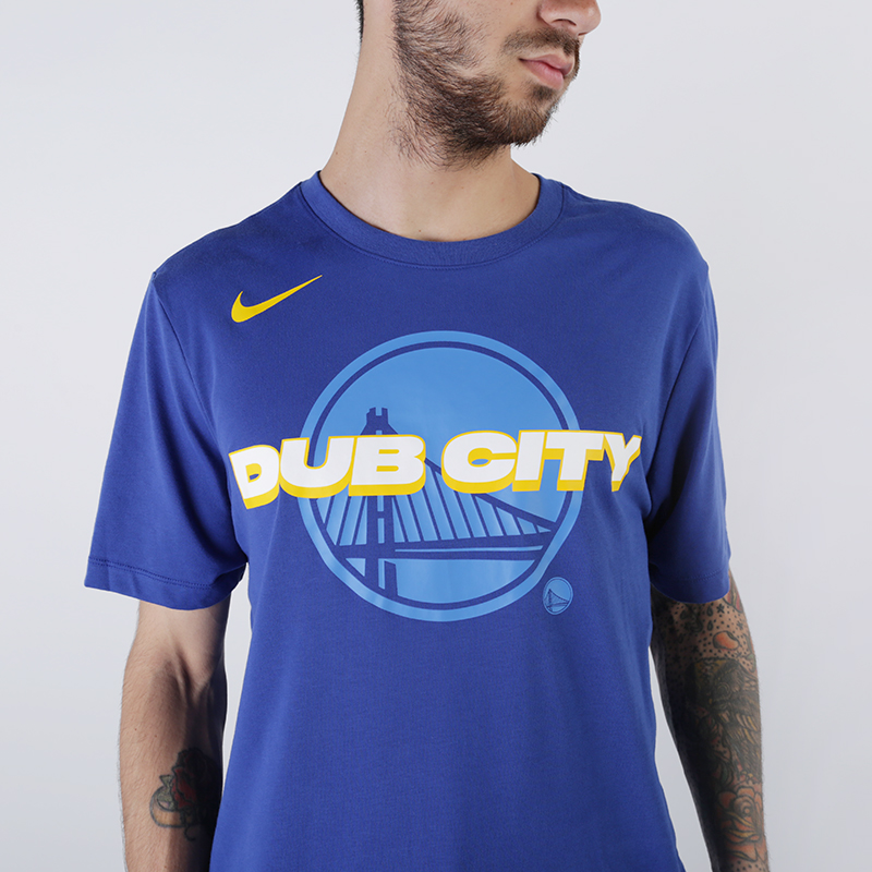 мужская синяя футболка Nike Golden State Warriors AT0804-495 - цена, описание, фото 4