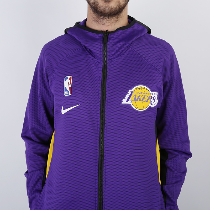 мужская фиолетовая толстовка Nike Lakers Therma Flex Showtime Zip Hoodie AT8470-504 - цена, описание, фото 4