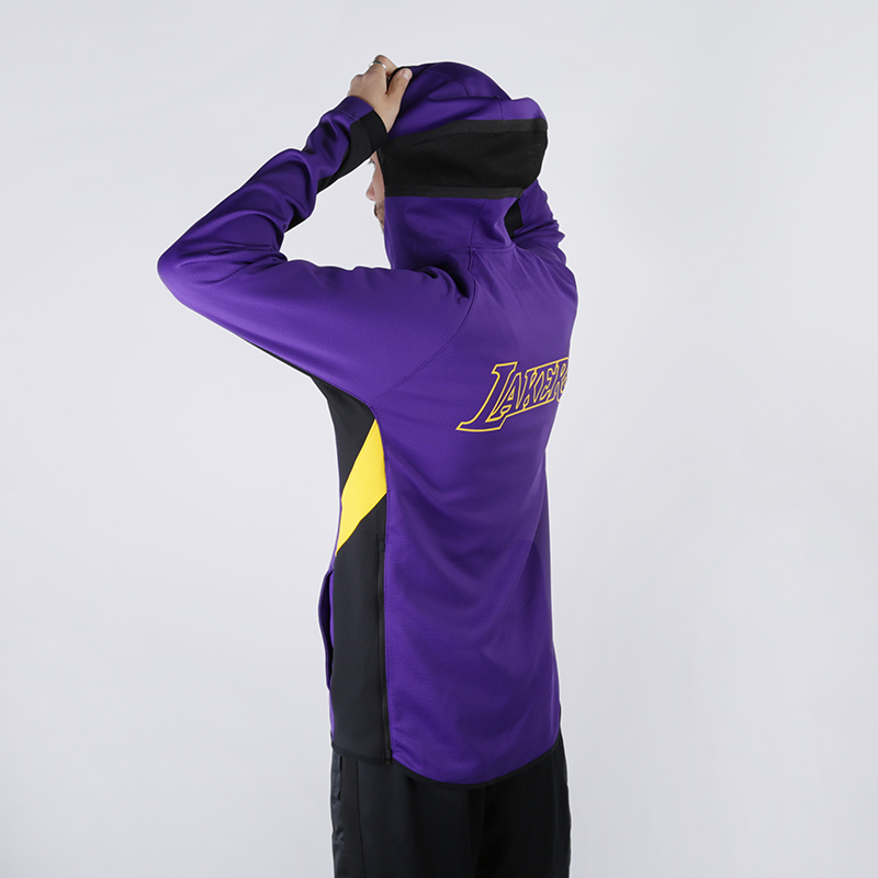 мужская фиолетовая толстовка Nike Lakers Therma Flex Showtime Zip Hoodie AT8470-504 - цена, описание, фото 3