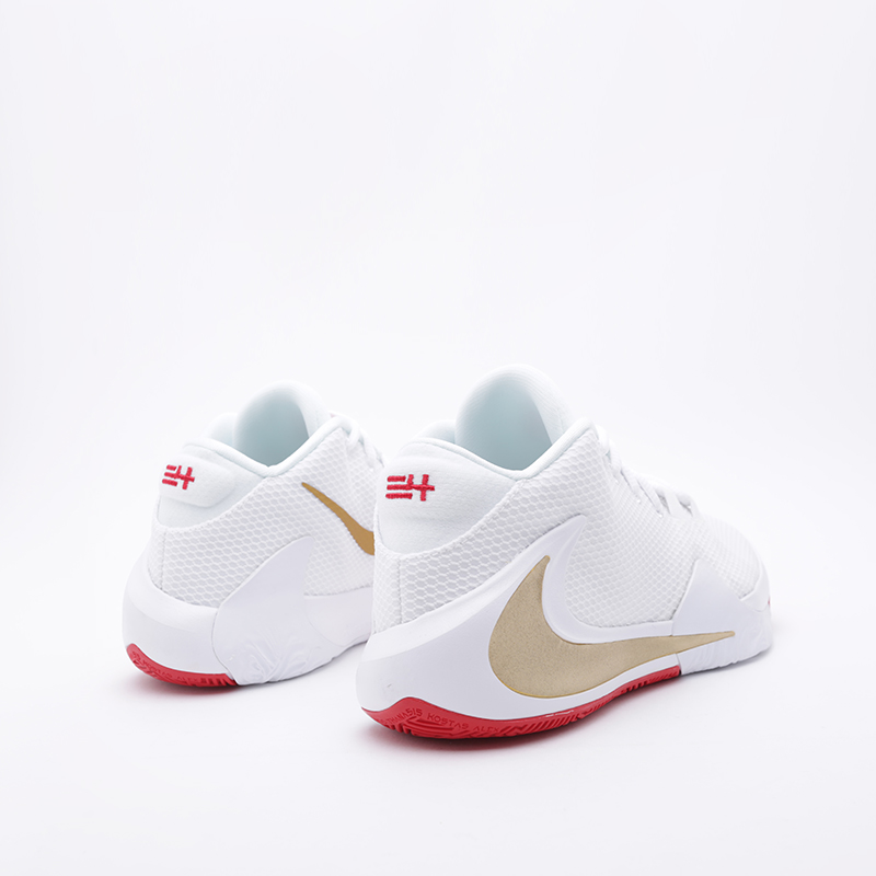 мужские белые баскетбольные кроссовки Nike Zoom Freak 1 BQ5422-100 - цена, описание, фото 4