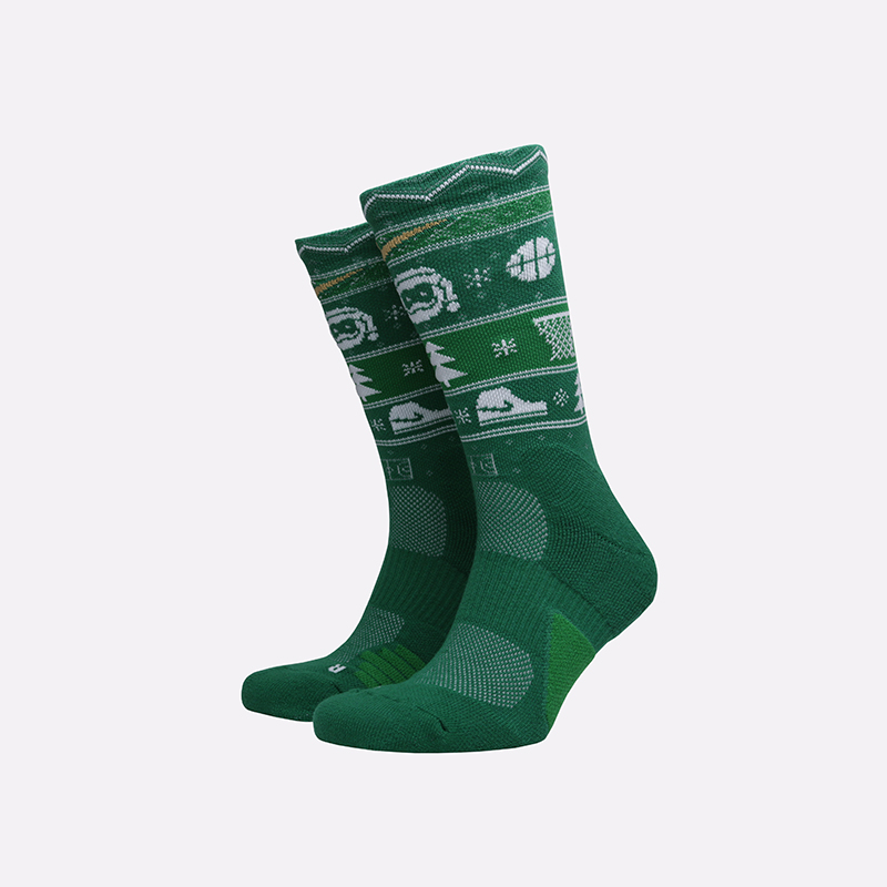 мужские зеленые носки Nike Elite Crew SX7866-312 - цена, описание, фото 1