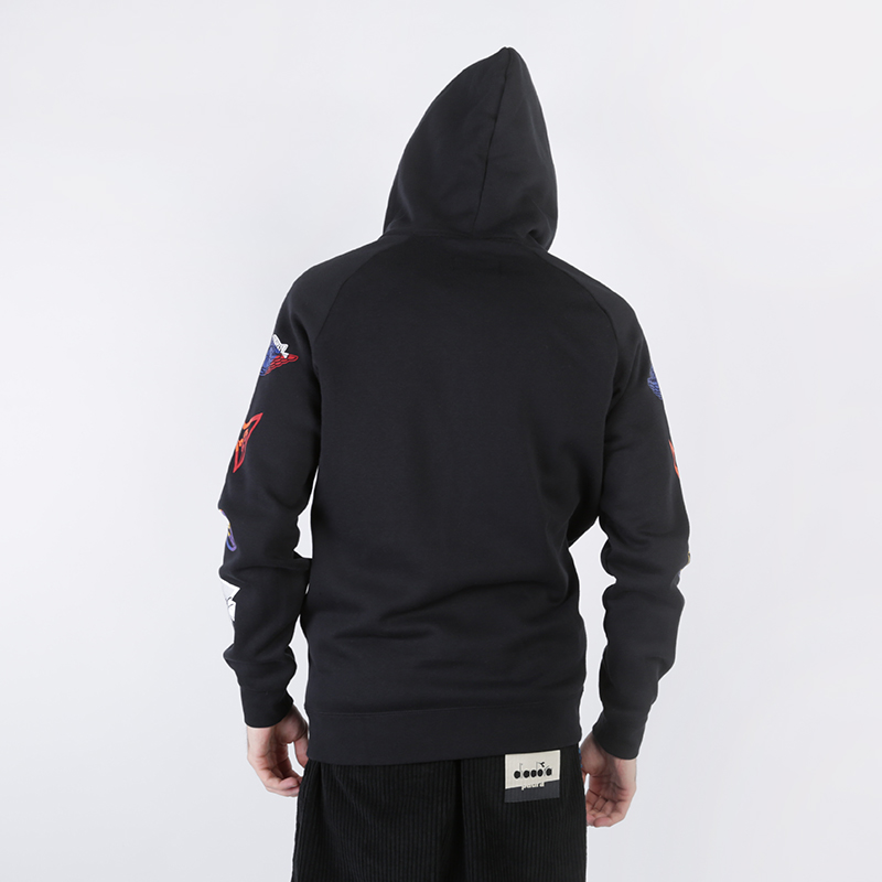 мужская черная толстовка Jordan Rivals Hoodie Track Jacket CJ6155-010 - цена, описание, фото 2