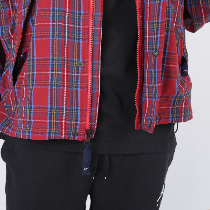 мужская красная куртка Nike Plaid Swoosh Stripe Jacket CD6375-657 - цена, описание, фото 5