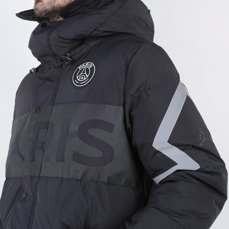 мужская черная куртка Jordan PSG Down Parka BQ8371-010 - цена, описание, фото 4