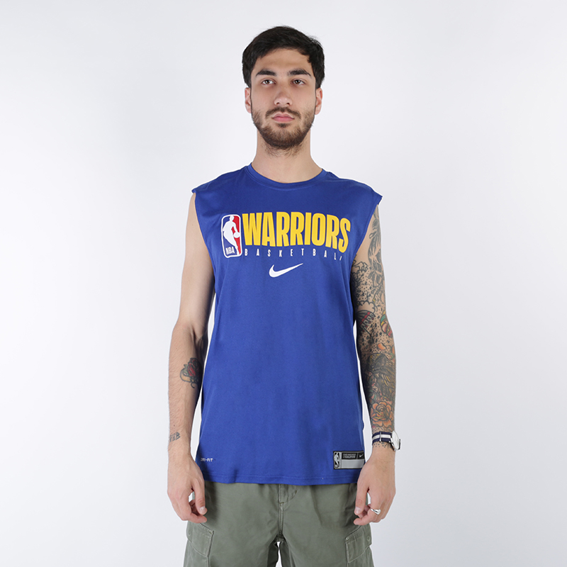 мужская синяя майка Nike Golden State Warriors SL Tee AT0620-495 - цена, описание, фото 1