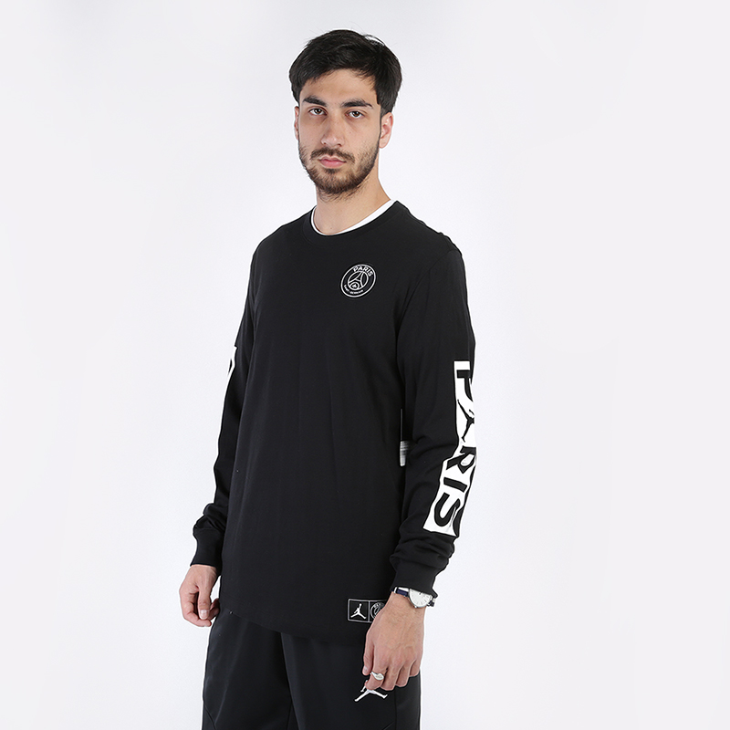 

Лонгслив Jordan, Чёрный, PSG LS Tee