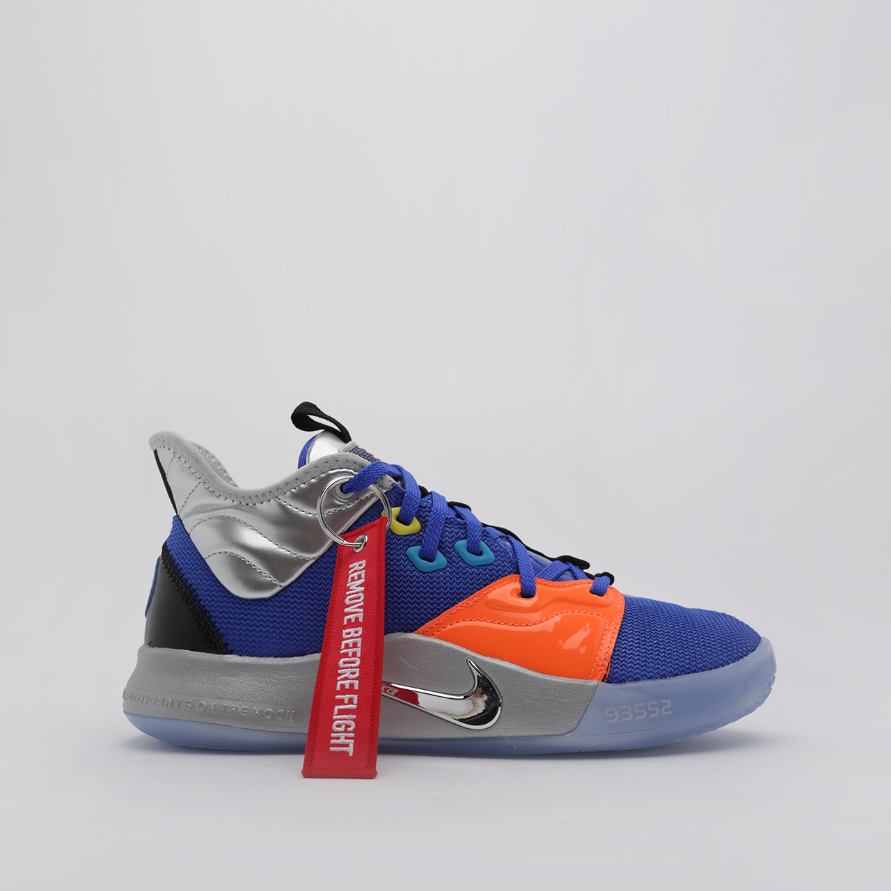 мужские синие баскетбольные кроссовки Nike PG 3 NASA CI2666-400 - цена, описание, фото 3
