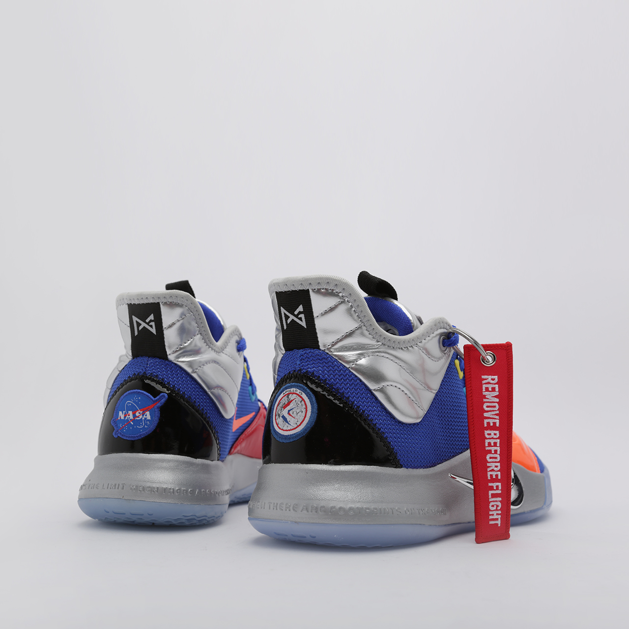 мужские синие баскетбольные кроссовки Nike PG 3 NASA CI2666-400 - цена, описание, фото 5