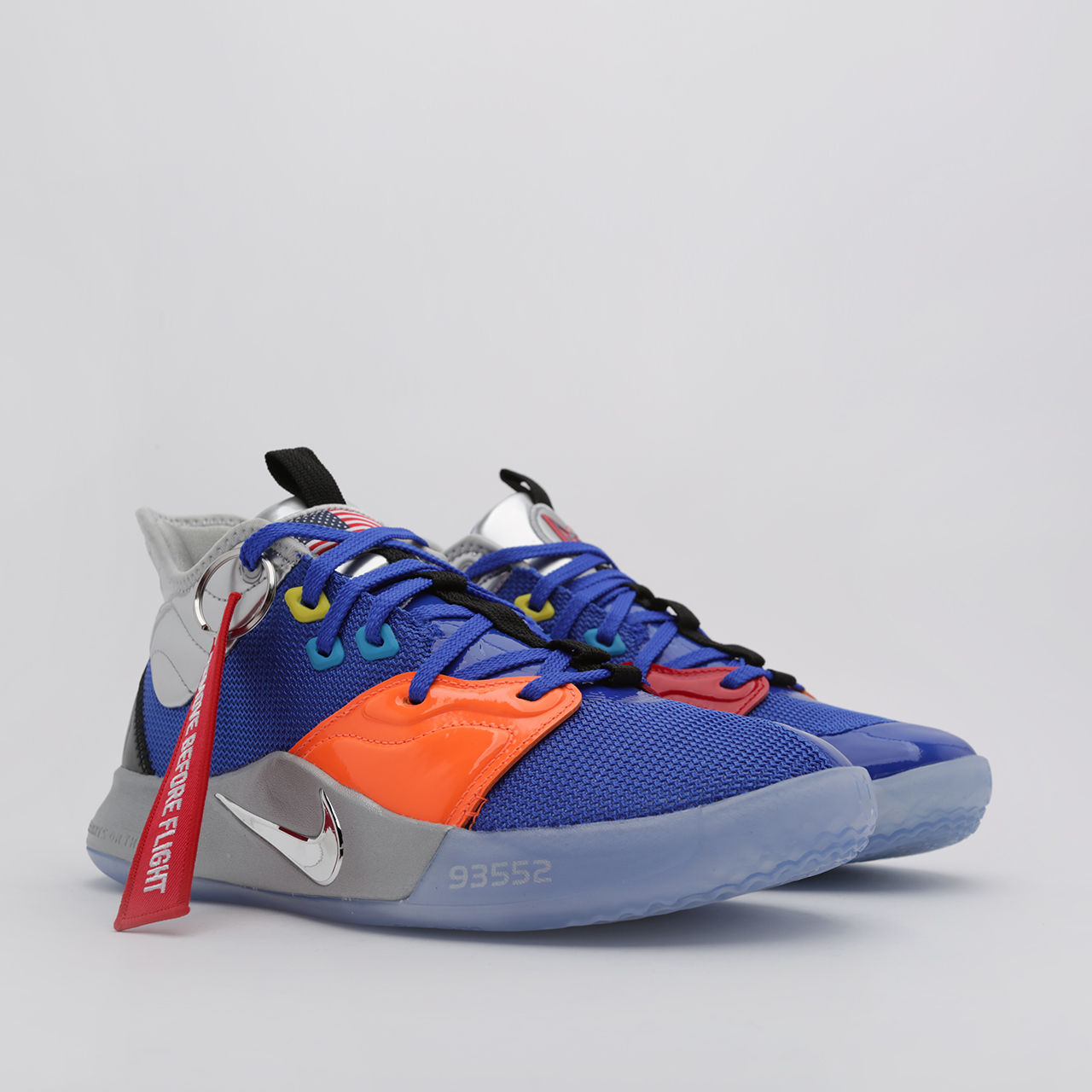 мужские синие баскетбольные кроссовки Nike PG 3 NASA CI2666-400 - цена, описание, фото 2