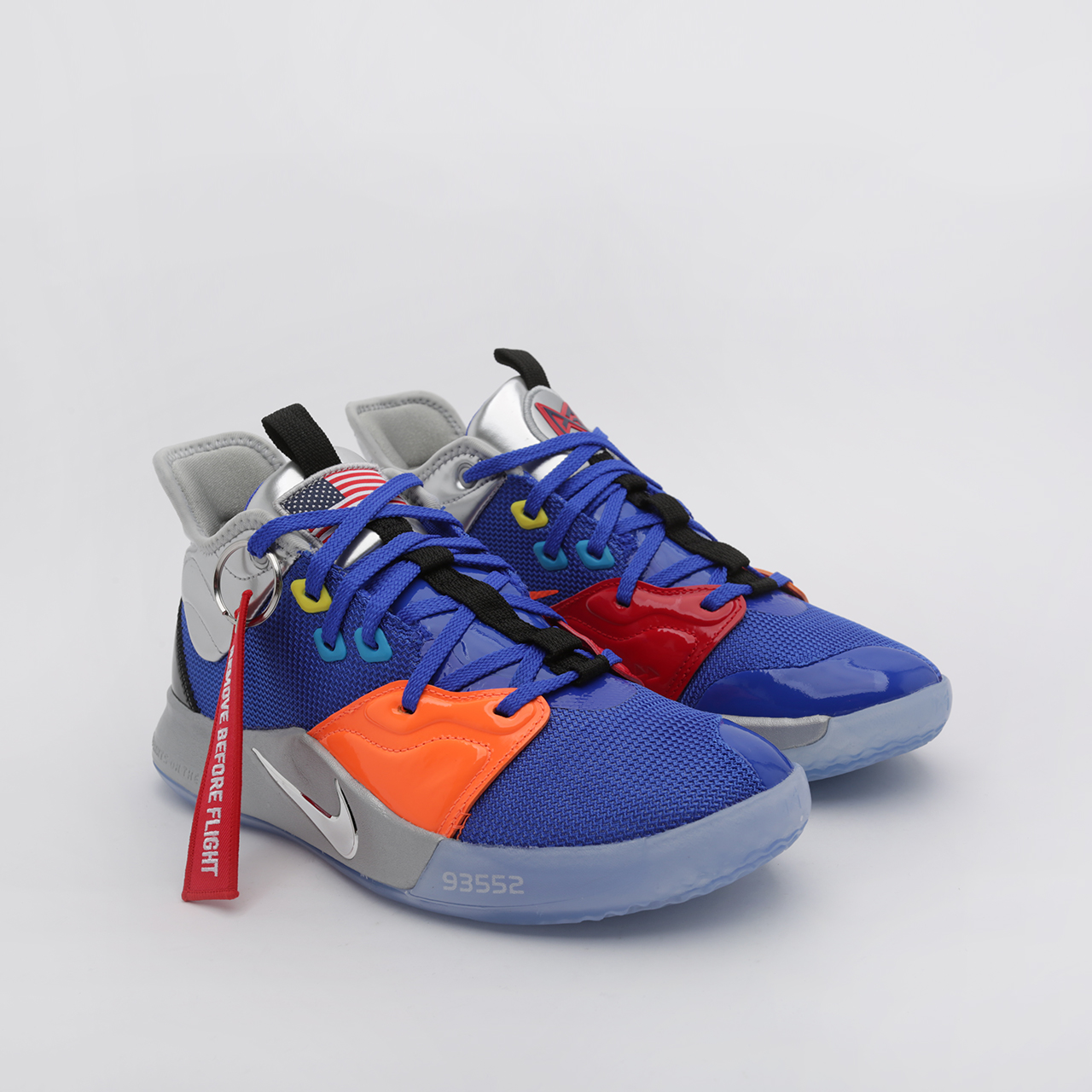 мужские синие баскетбольные кроссовки Nike PG 3 NASA CI2666-400 - цена, описание, фото 1