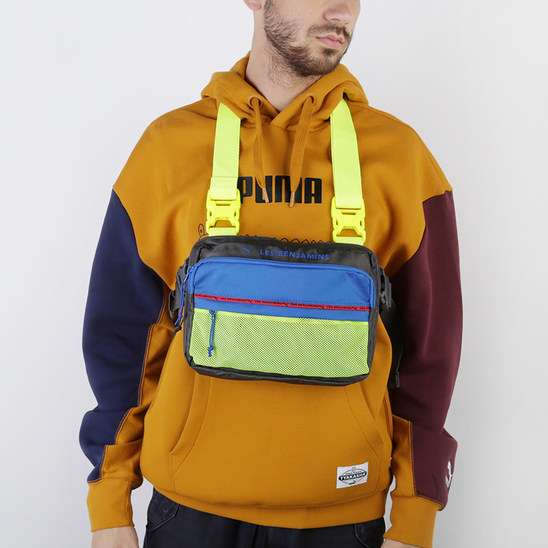  серая сумка PUMA x LES BENJAMINS Shoulder Bag 7666501 - цена, описание, фото 1