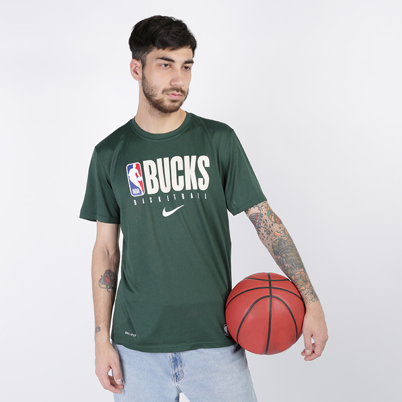 мужская зеленая футболка Nike Milwaukee Bucks Tee AT0694-323 - цена, описание, фото 1