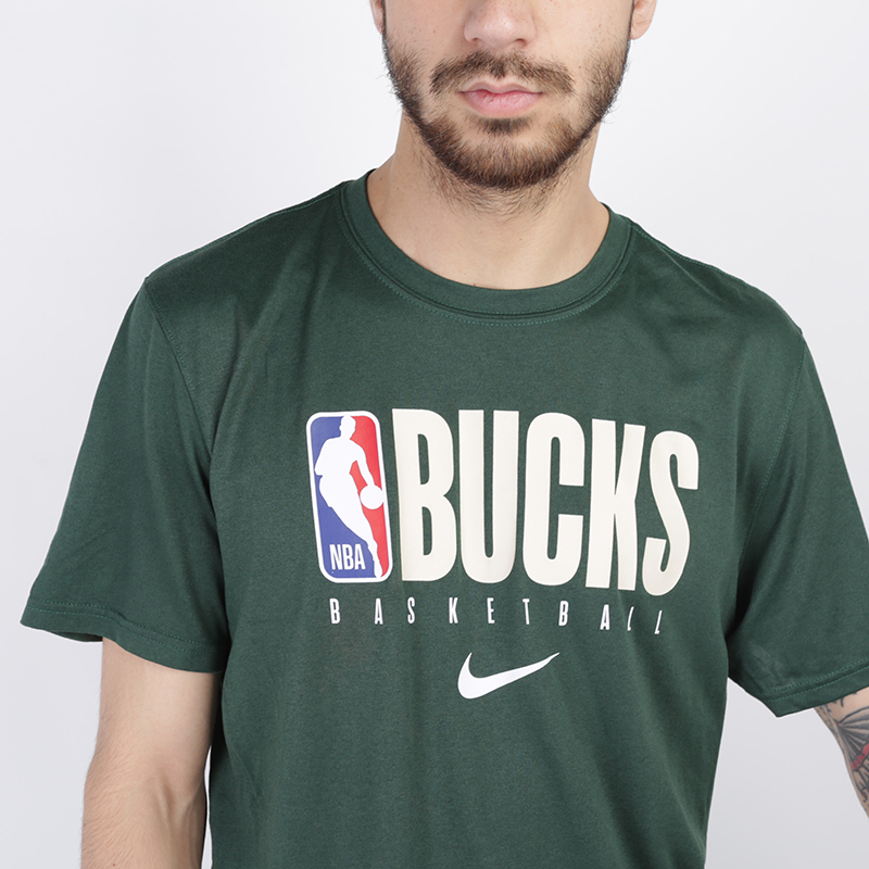 мужская зеленая футболка Nike Milwaukee Bucks Tee AT0694-323 - цена, описание, фото 2