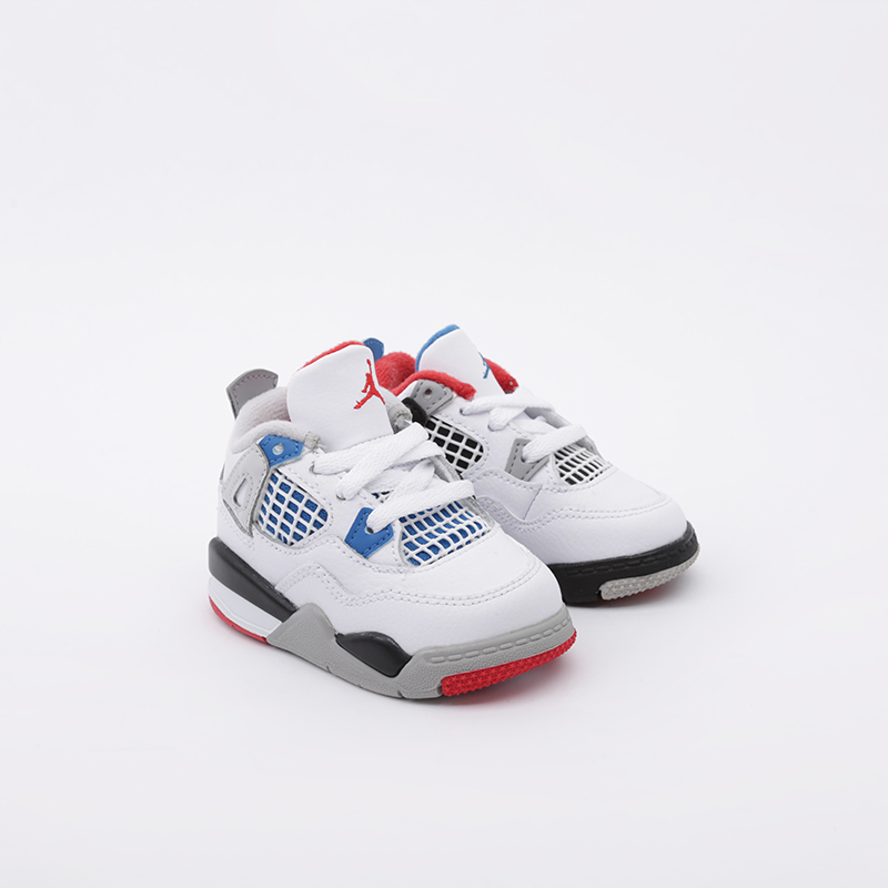 детские белые кроссовки Jordan 4 Retro (TD) BQ7670-146 - цена, описание, фото 3