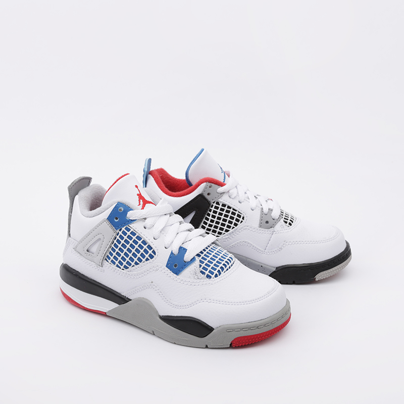 детские белые кроссовки Jordan 4 Retro (PS) BQ7669-146 - цена, описание, фото 2