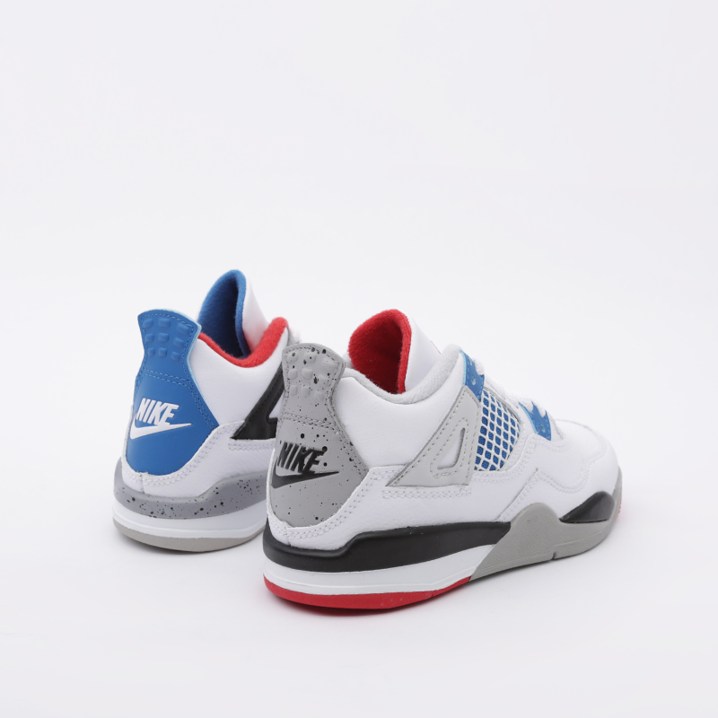 детские белые кроссовки Jordan 4 Retro (PS) BQ7669-146 - цена, описание, фото 4