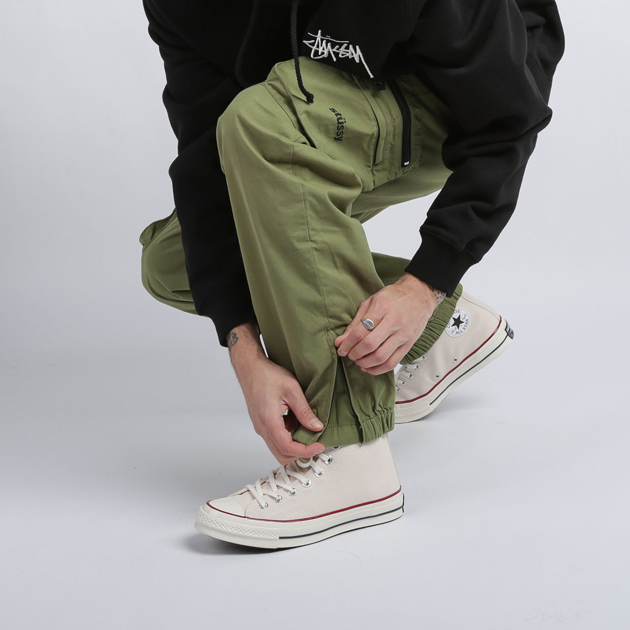 

Брюки Stussy, Зелёный, Big Pocket Nylon Pant