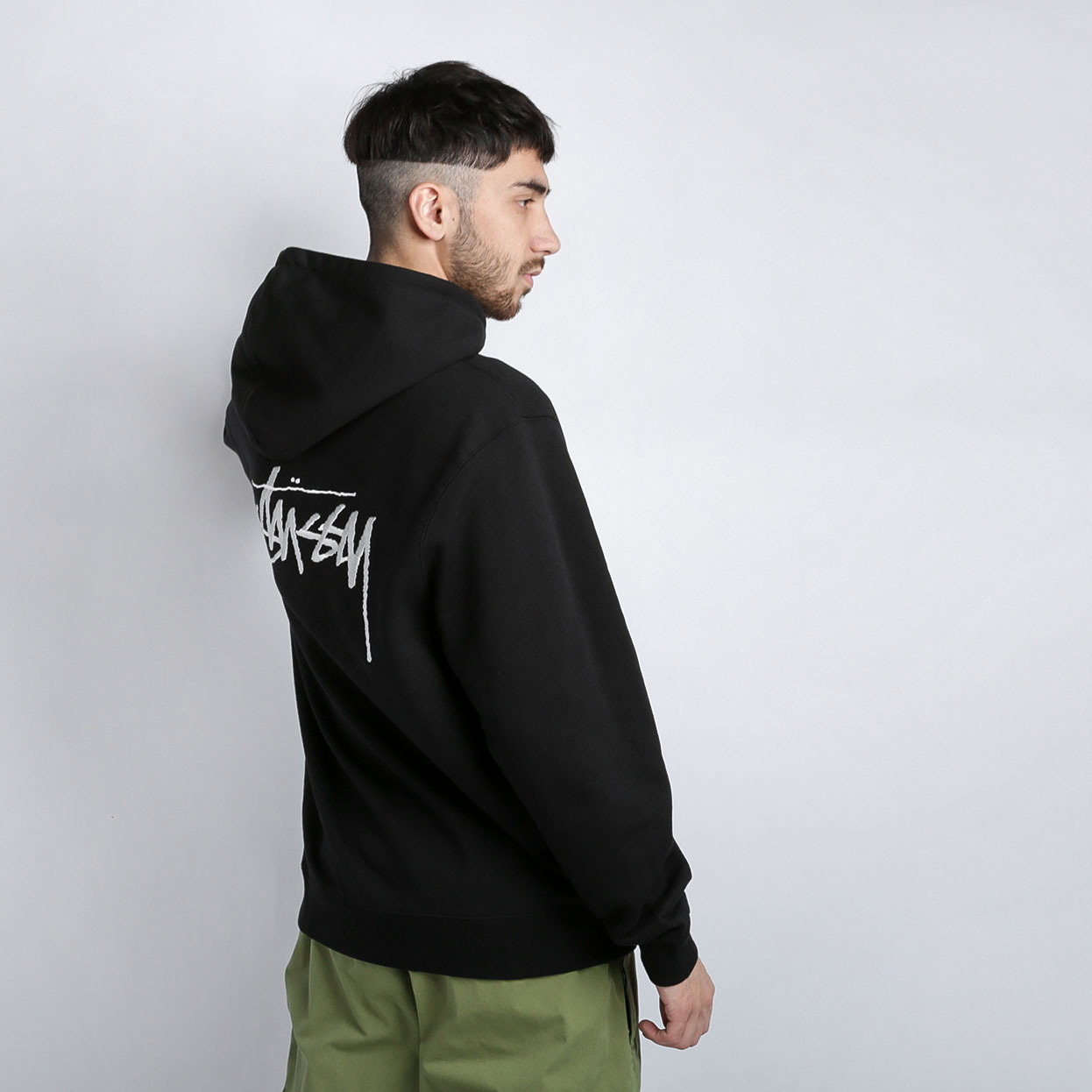 мужская черная толстовка Stussy App. Hood 118354-black - цена, описание, фото 2