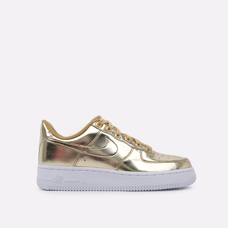 женские золотые кроссовки Nike WMNS Air Force 1 SP CQ6566-700 - цена, описание, фото 1