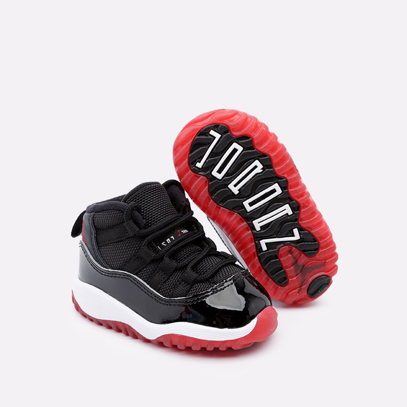 детские черные кроссовки Jordan 11 Retro (TD) 378040-061 - цена, описание, фото 3
