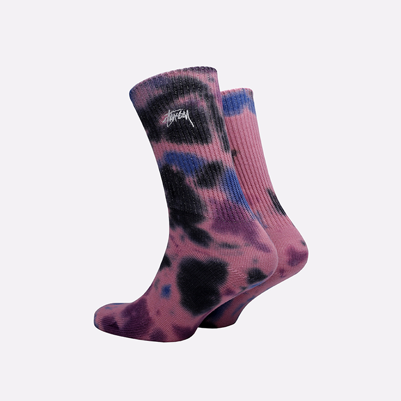 мужские разноцветные носки Stussy Tie Dye Socks 138661-rose - цена, описание, фото 2