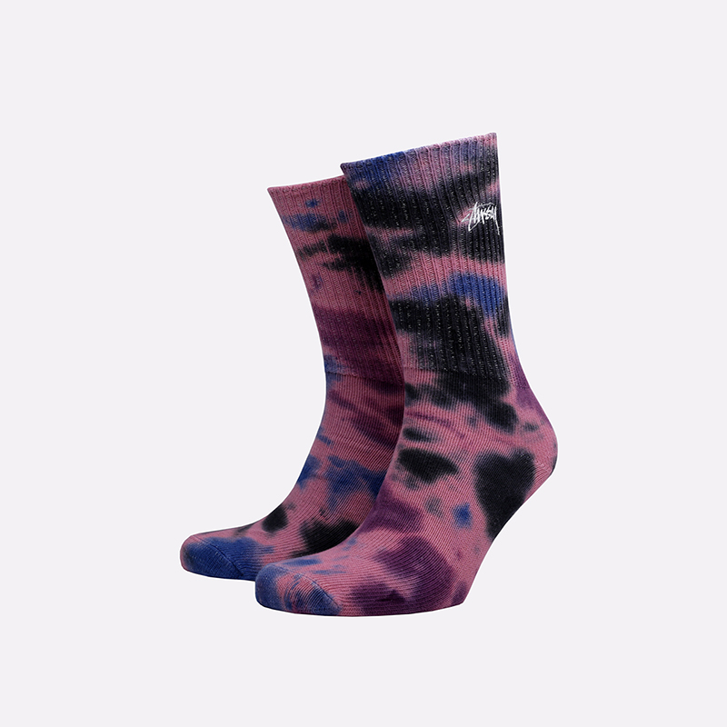 мужские разноцветные носки Stussy Tie Dye Socks 138661-rose - цена, описание, фото 1