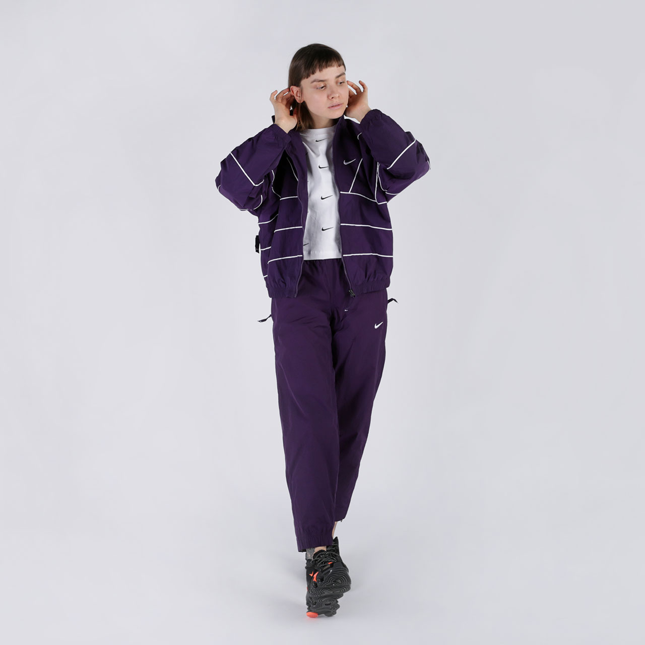 женские фиолетовые брюки Nike Track Pant Purple CQ4003-525 - цена, описание, фото 4