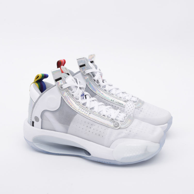 женские белые баскетбольные кроссовки Jordan XXXIV (GS) BQ3384-101 - цена, описание, фото 2