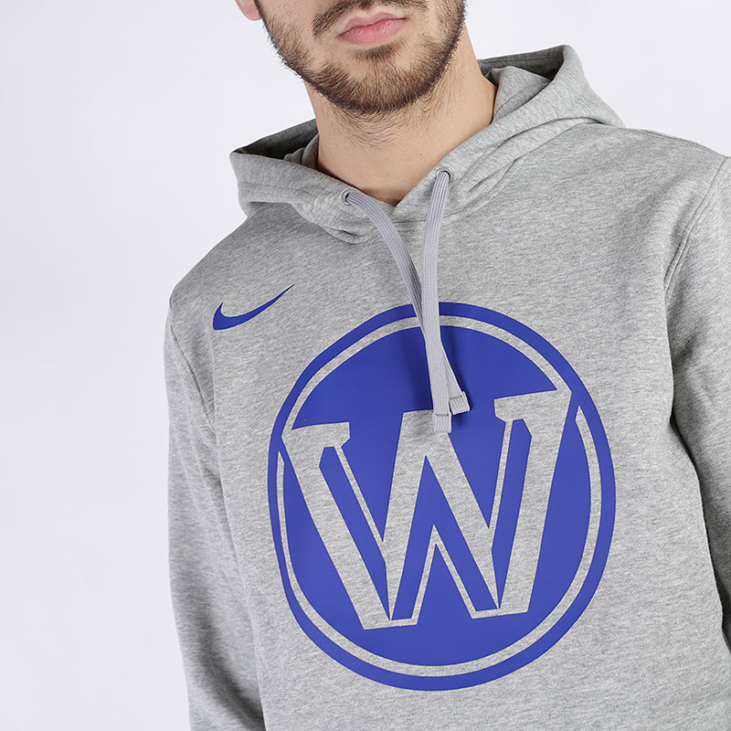 

Толстовка Nike, Серый, Warriors City Edition Logo NBA Hoodie