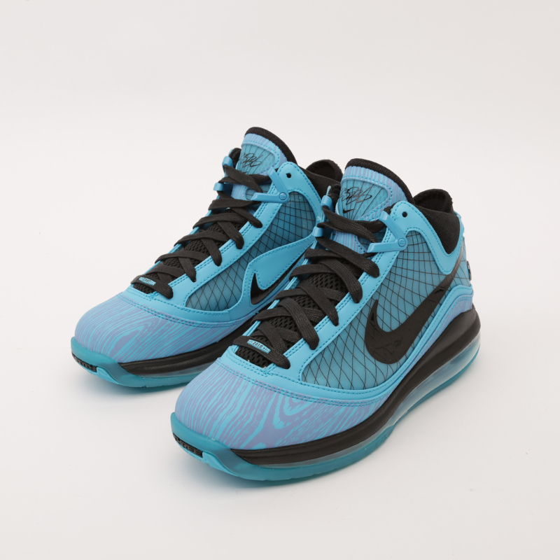  голубые баскетбольные кроссовки Nike Lebron VII QS CU5646-400 - цена, описание, фото 3