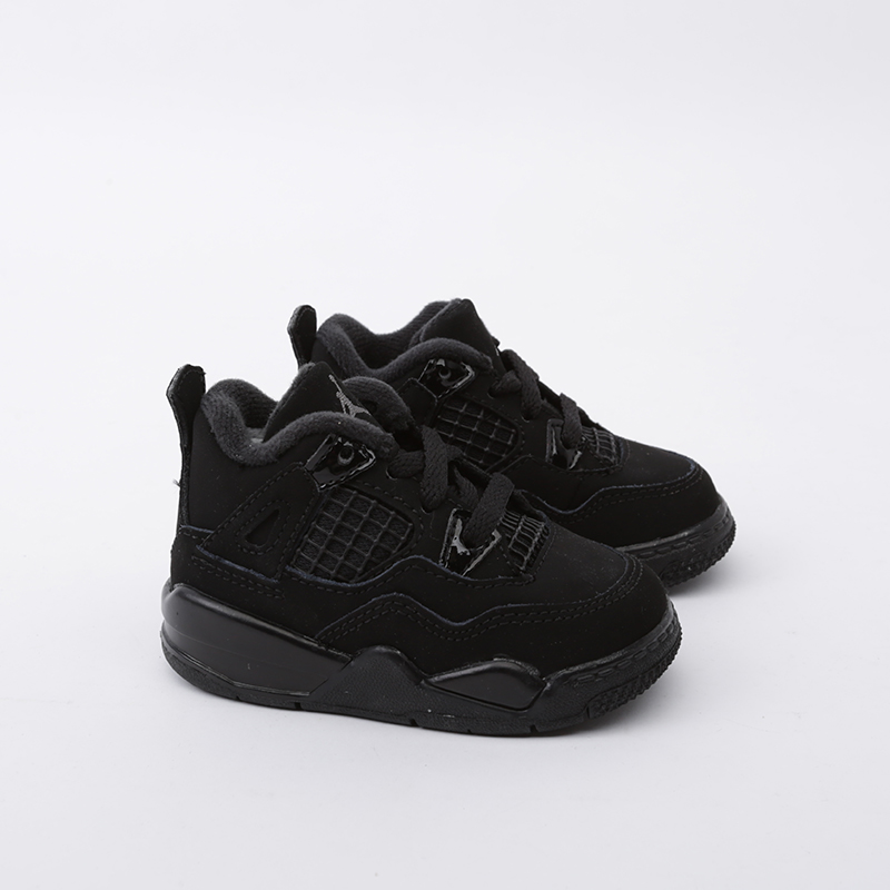 детские черные кроссовки Jordan 4 Retro (TD) BQ7670-010 - цена, описание, фото 2
