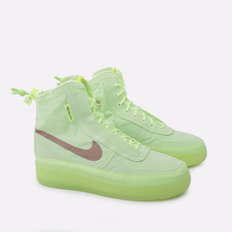 женские салатовые кроссовки Nike WMNS Air Force 1 Shell BQ6096-700 - цена, описание, фото 2