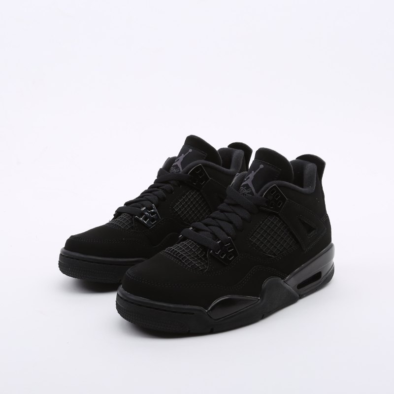 женские черные кроссовки Jordan 4 Retro (GS) 408452-010 - цена, описание, фото 6