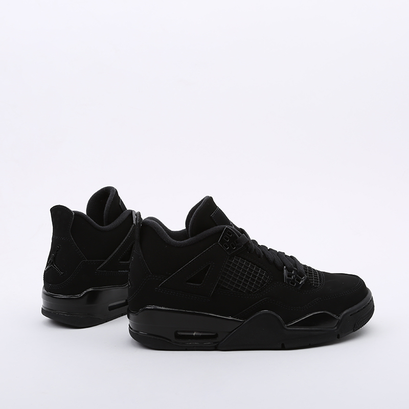 женские черные кроссовки Jordan 4 Retro (GS) 408452-010 - цена, описание, фото 3