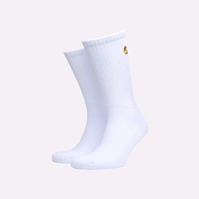 мужские белые носки Carhartt WIP Chase Socks i026527-white/gold - цена, описание, фото 1