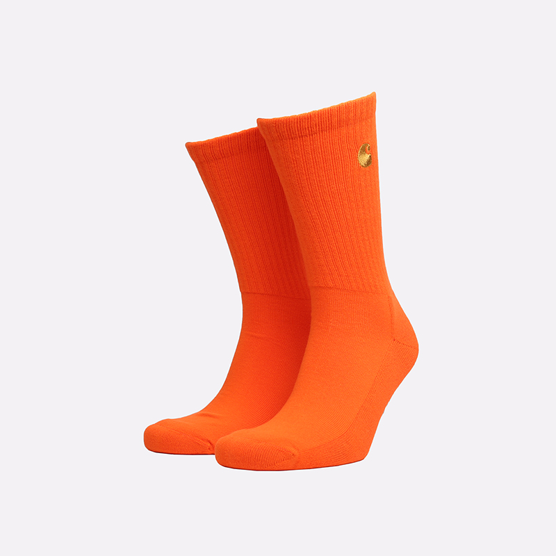 мужские оранжевые носки Carhartt WIP Chase Socks i026527-clockwork/gold - цена, описание, фото 1