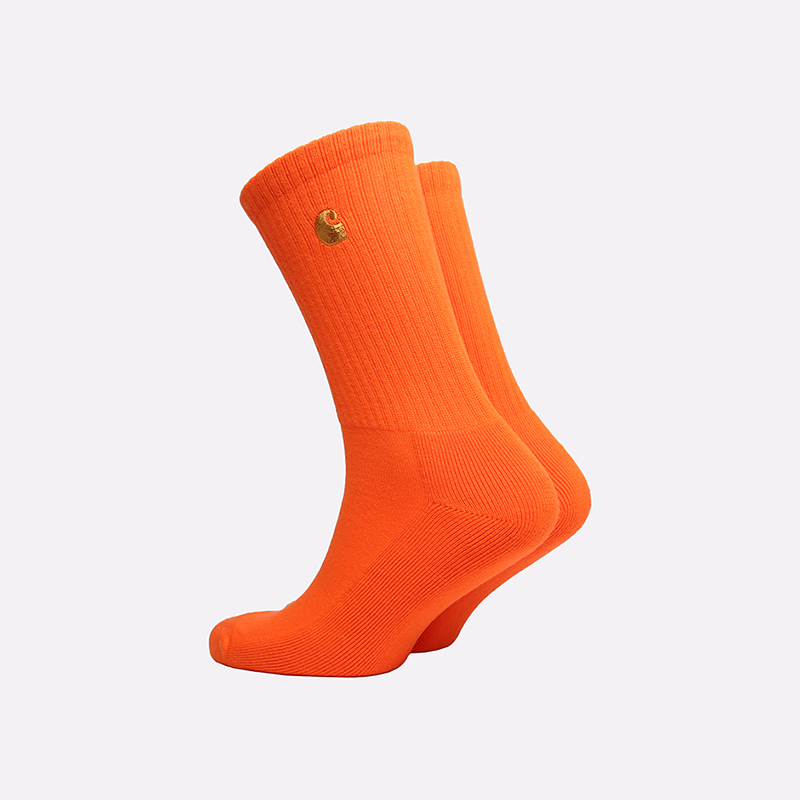 мужские оранжевые носки Carhartt WIP Chase Socks i026527-clockwork/gold - цена, описание, фото 2